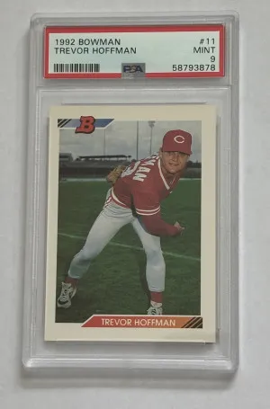 1992 Bowman Trevor Hoffman RC - PSA 9 front