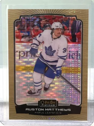 2022-23 OPC Platinum Seismic Gold /50 Auston Matthews front