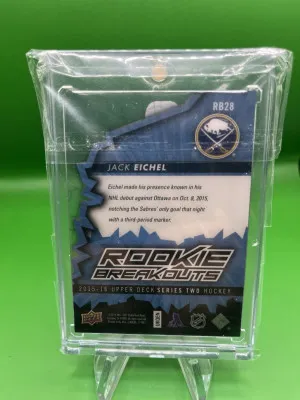 2015-16 Upper Deck Rookie Breakouts /100 Jack Eichel #RB28 RC back