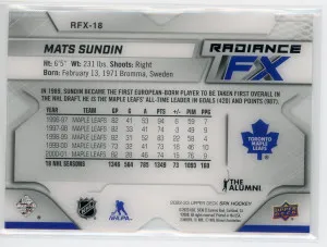 2022-23 SPx #RFX-18 Mats Sundin Radiance FX /549 back