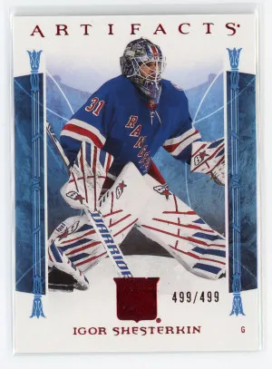 2022-23 Artifacts #136 Igor Shesterkin Ruby /499 front