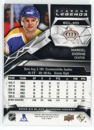 2022-23 Black Diamond #BDL-MD Marcel Dionne Diamond Legends /299 back