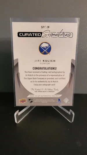 Jiri Kulich - 2024-25 SP Authentic Curated Signatures back