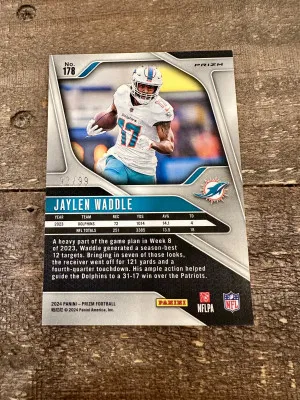 2024 Prizm Jaylen Waddle #178 No Huddle Blue /99 back