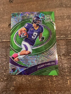 2022 Chronicles Spectra Draft Picks Adam Thielen #70 Green Scope /49 front