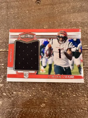 2021 Chronicles Plates & Patches Ja’Marr Chase Rookie Patch /399 front