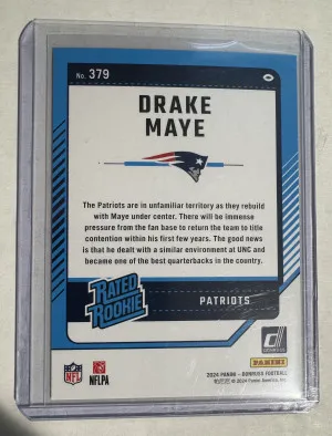 2024 Panini Donruss Football Red Press Proof Drake Maye back