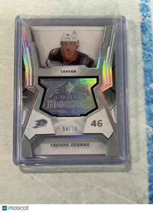 2022 2021-22 Upper Deck SPx Finite Rookies Trevor Zegras #F-1 Rookie 54/75 front