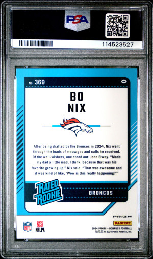 2024 Panini Donruss Bo Nix Optic Preview-Red Wave back