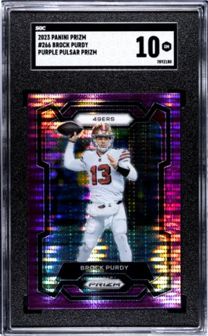2023 Panini Prizm Brock Purdy SGC 10 front