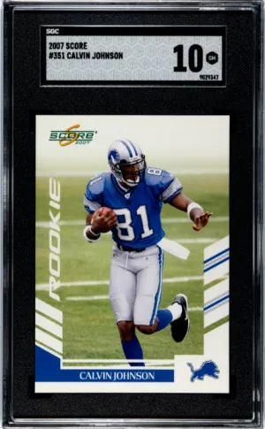 2007 Score Calvin Johnson SGC 10 front