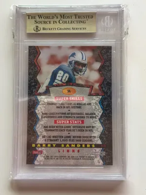 1994 Stadium Club Barry Sanders Bowman’s Best Refractor back