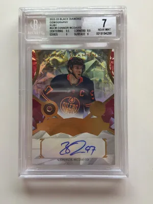 2022-23 Black Diamond Ruby Gemography Connor McDavid front
