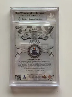 2022-23 Black Diamond Ruby Gemography Connor McDavid back
