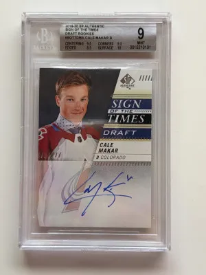 2019-20 Sp Authentic Sign Of The Times Cale Makar Draft Rookies front