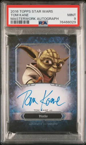 2016 Topps Star Wars Masterwork Autograph Tom Kane Masterwork Autograph front