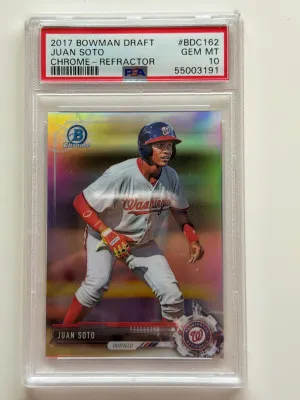 2017 Bowman Draft Chrome Refractor Juan Soto front