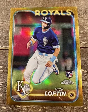 2024 Topps Chrome Nick Loftin Gold Refractor /50 RC front