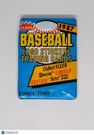 1987 Fleer Vintage Pack of Baseball Cards front
