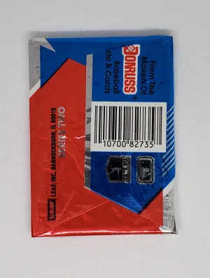1990 Leaf Vintage Pack of Baseball Cards back