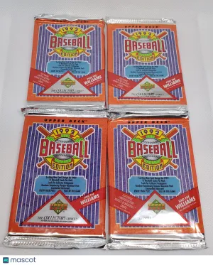 1992 Upper Deck Collector's Choice Pack of Baseball Cards (4) front