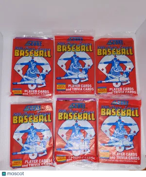 1988 Score Major League Baseball Card Packs (12) front
