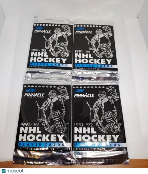 1991-92 Score Pinnacle Premier Edition Pack of Hockey Cards (4) front