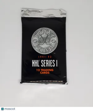 1991-92 Pro Set Platinum Series 1 Pack of Hockey Cards front