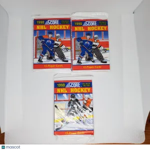 1990 Score Premier Edition Packs of Hockey Cards (3) front