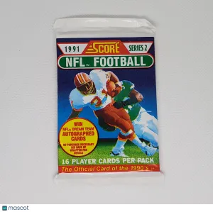 1991 Score Series 2 Pack of NFL Football Cards front