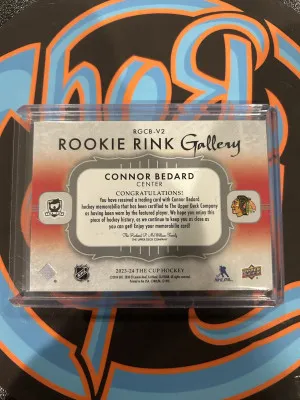Connor Bedard Rookie Rink Gallery Patch (feather) /35 back
