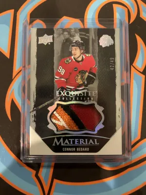 Connor Bedard Exquisite Materials (Game Used Feather Patch) /49 front