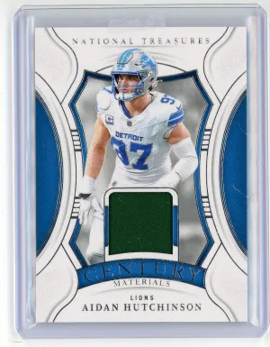 2024 National Treasures #CM-AHN Aidan Hutchinson Century Materials 10/99 front