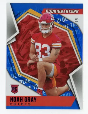 2021 Rookies and Stars #188 Noah Gray True Blue 10/49 front