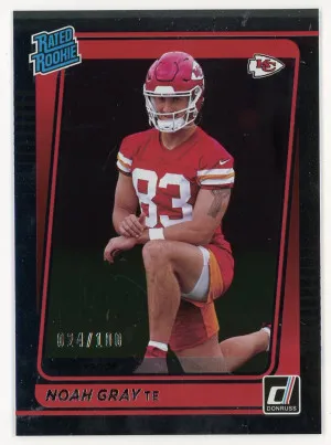 2021 Donruss #309 Noah Gray Rated Rookie Press Proof Silver 24/100 front