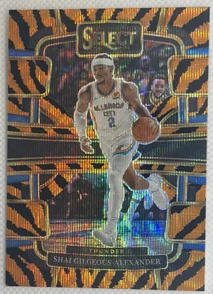2023-24 Select Shai Gilgeous-Alexander Tiger stripe front