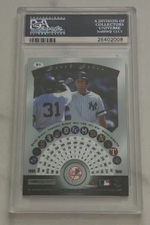 1997 Pinnacle Certified Derek Jeter PSA 10 back