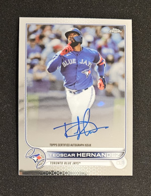 2022 Topps Chrome Teoscar Hernandez Auto front