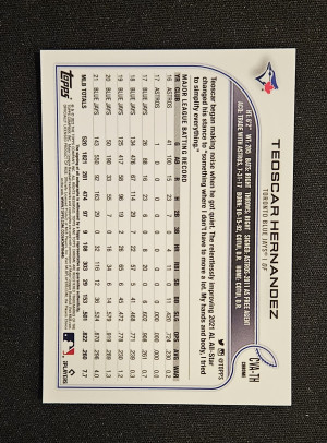 2022 Topps Chrome Teoscar Hernandez Auto back