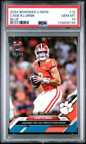 2024 Bowman U Now Cade Klubnik Blue #12 /49