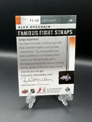 Alex Ovechkin 2011 SP Game Used Famous Fight Straps 10/10 back