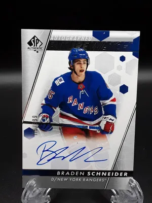 22-23 SP Authentic Future Watch Auto Braden Schneider Rookie RC /999 front