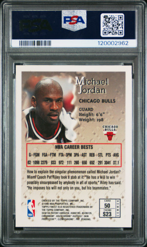 1996 Finest Michael Jordan W/Coating back