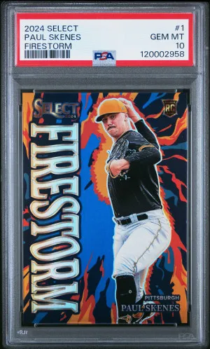 2024 Panini Select Firestorm Prizm Paul Skenes ** Case Hit Rc front