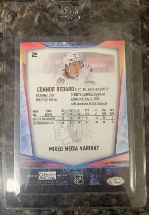 2024-25 O-Pee-Chee Platinum - Connor Bedard #2 Mixed Media Variant back