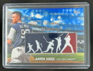 2018 Topps Aaron Judge Players Weekend Patch Blue 42/99 #PWP-AJU Yankees front