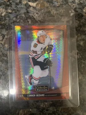2024 O-PEE-CHEE PLATINUM #2 CONNOR BEDARD RED PRISM front