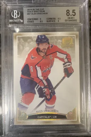 2019-20 UD Upper Deck The Cup Gold Spectrum /12 Alex Ovechkin BGS 8.5 Washington front