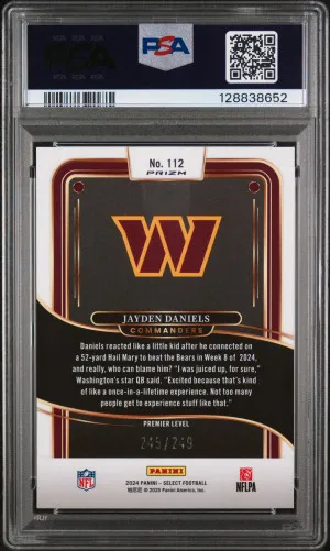 2024 Panini Select Jayden Daniels Red Shock back