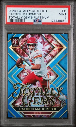 2024 Panini Totally Certified Totally Gems Patrick Mahomes II Totally Gems-Platinum 3/15 Kansas City Chiefs SSP front